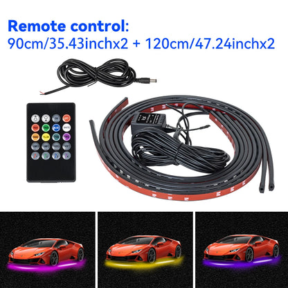 Waterproof Flexible LED Strip Light RGB Underbody Neon Light Auto Decorative Atmosphere Lamp