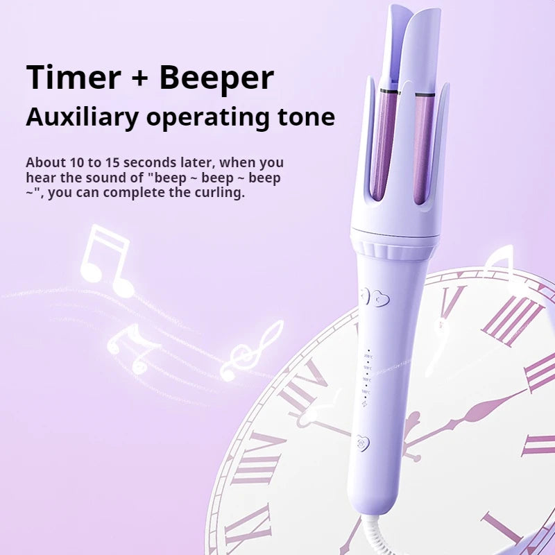 32MM Automatic Curling Iron with 1 Billion Ions Smart Auto Shut-Off Anti-Scald Hair Curler for Women Styling Tool