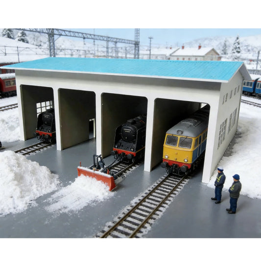 1/87 Outland Models Railway Layout Train Station Scenery Building Model HO Scale
