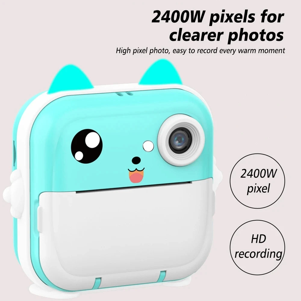 Children Instant Print Camera Kids Video Photography Digital Photo Camera Toy Mini Thermal Printer for Boy Girls Birthday Gift