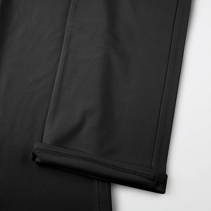 Rockmore Spicy Girl Low Waist Straight Leg Pants Pure Color Flip Waist Versatile Long Trousers Street Style Casual Pants