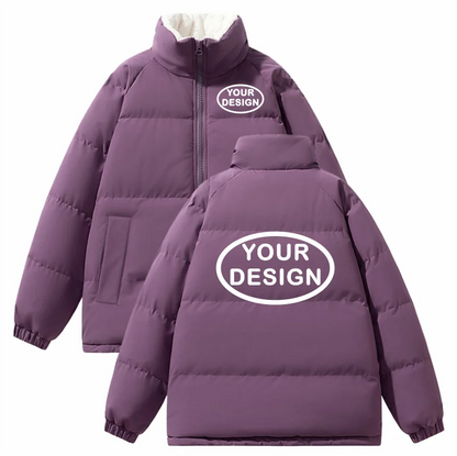 New Men's Parker Coat Logo Customized Printed Warm Casual Jacket Thickened Winter Coat Down Jacket Solid Color Fashion Jacket