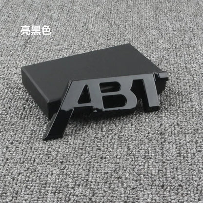 ABT-Style Gloss Black Rear Trunk Emblem - 1PCS Adhesive Badge Compatible with Audi A3/A4/A5/A6/A7/A8 & Q2/Q3/Q5/Q7 Models
