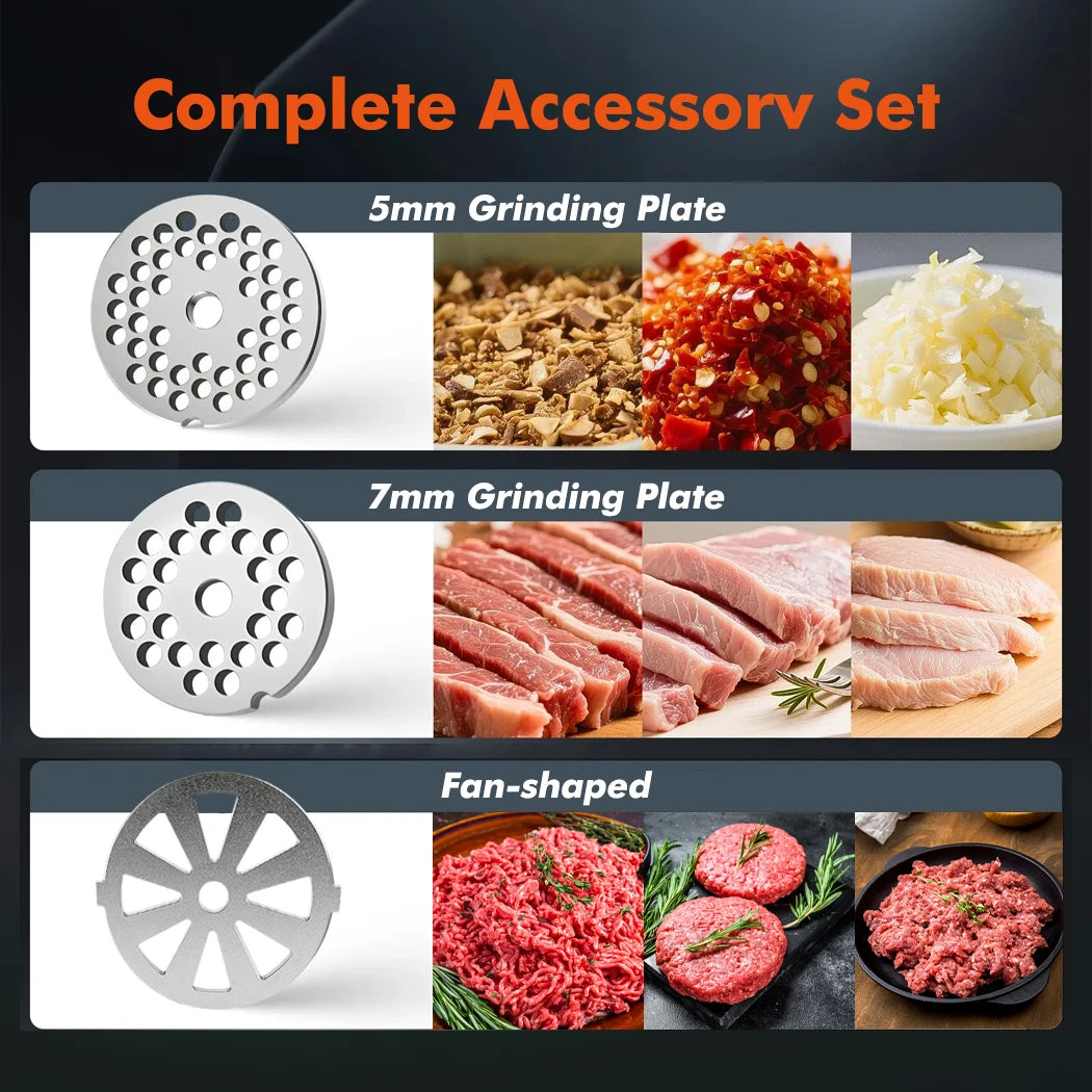 2800W Commercial Meat Grinder Electric Mincer Sausage Maker Machine Kit Kitchen