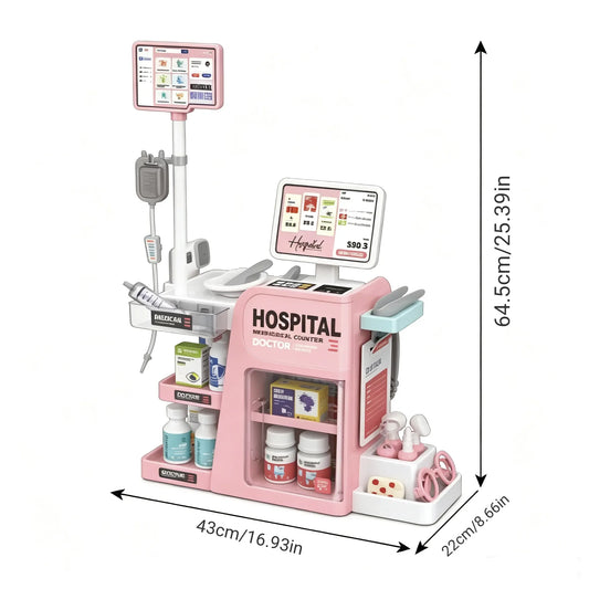 Kids Doctor Hospital Playset, Pretend Medical Station Toy, Doctor Tools, Nurse Play Gift Boys Girls Ages 3+