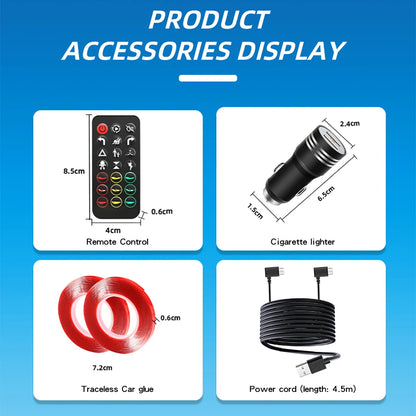 Multi-Panel Sync led Eyes Display 96x16 LED Sign (23.4"x4.73") | USB 5V Programmable Scrolling Text/Animation | APP + Remote