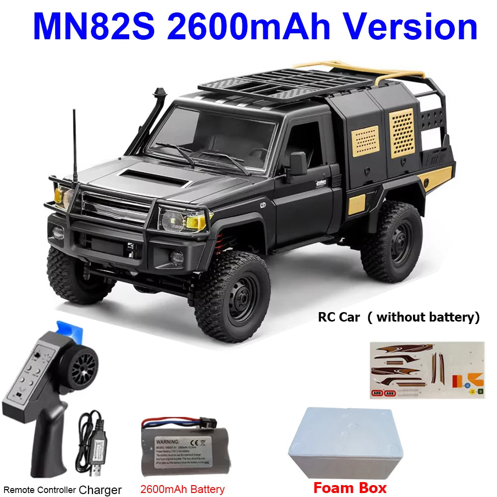 MN82S MN82 MN82PRO RC Car 1/12 4WD 2.4G Remote Control Car Climbing Off-road RC Crawler LED Light Truck RC Toys As Kids Gift