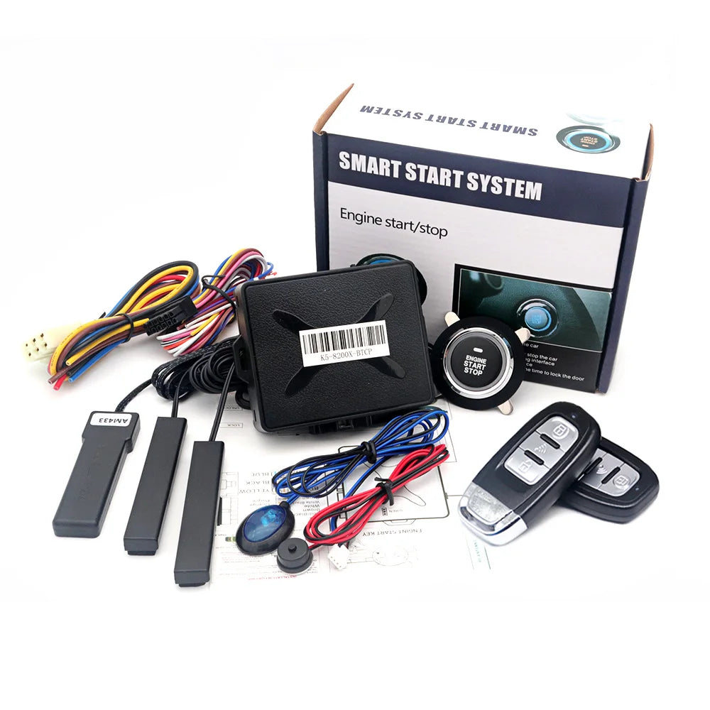 Kirbin Start button system Car alarm with autostart Universal central locking Automotive start stop Remote starter kit For Golf