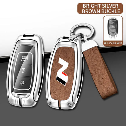 Modern High-End Hyundai Key Cover Suitable for N LINE N IX35 IX25 Tucson Sonata Car Key Case Luxury Design Vehicle Accessories