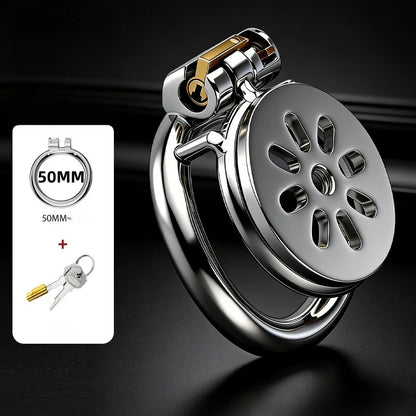 Male Super Mini Stainless Steel Chastity Cage Breathable Hole Lock Cock Ring BDSM Bondage Sissy Gay Adult Toy 18+