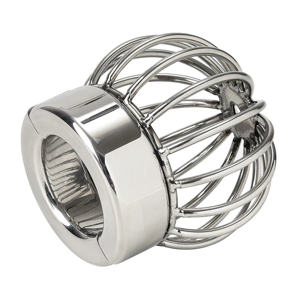 Metal Penis Ring Ball Stretcher Scrotum Lock Stainless Steel Penis Cock Ring Heavy Pendant Weight Bondage Sex Toy