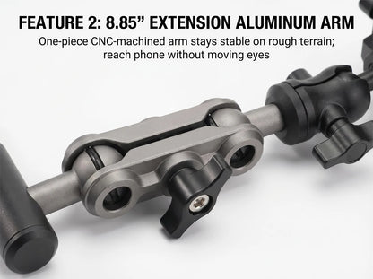 For Tank 500 Car Phone Holder, Car A-Pillar Fixed Phone Holder 360° Rotatable Aluminum Alloy Arm Anti-Shake Phone Stand Base