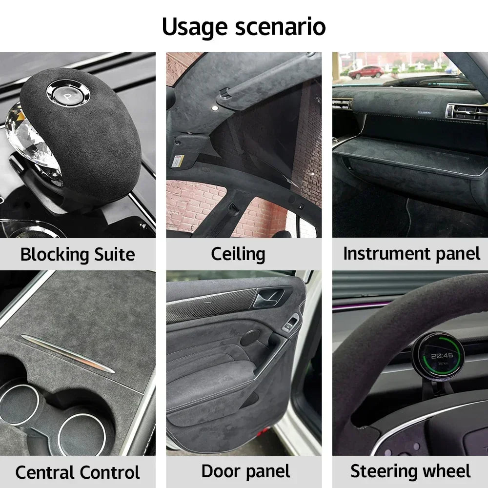 Car Body Film Vinyl Wrap Decal Vinyl Wrap  Self-Adhesive Auto Interior Door Suede Stickers Leather Repair for Car Accessories