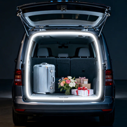 For 2020-2025 Volkswagen Caddy 5TH Rear Trunk LED Light Bar Strips Trunk Interior Decorative Lamp Strip Luggage Atmosphere Light