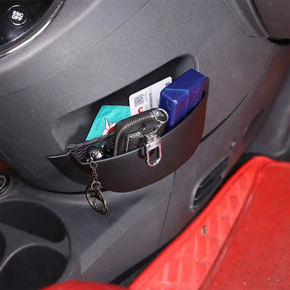 For Fiat 500 2011-2017 ABS black car center console side storage box mobile phone box key box car storage box accessories