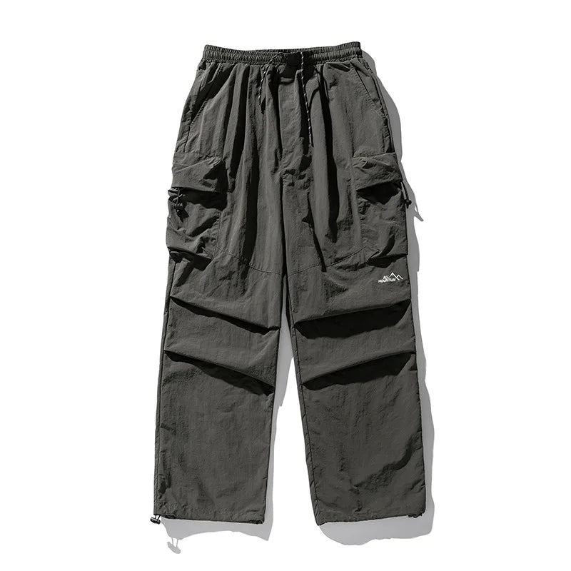 TFETTERS Brand Autumn Winter Cargo Pants Men 2026 New Baggy Watertight Drawstring Men Parachute Pants Techwaer Tourism Man Pants