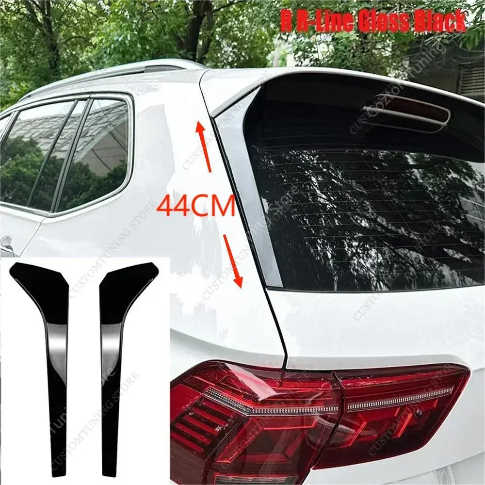 Gloss Black Car Rear Wing For VW Tiguan MK2 Rline \ Standard 2017-2021 Side Spoiler Canard Wing Tuning Accessories ABS Plastic