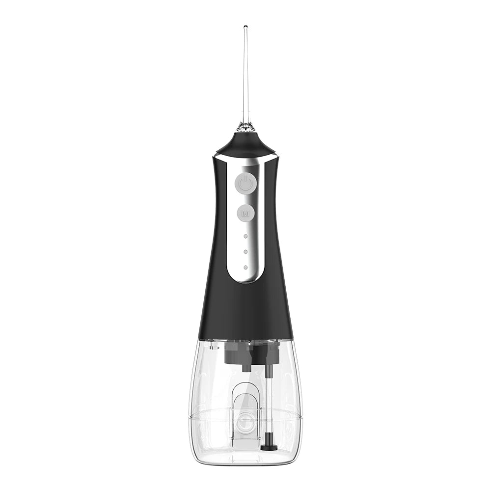 Electric oral irrigator with 3 cleaning modes, USB rechargeable, waterproof, 5 nozzles, portable dental irrigator