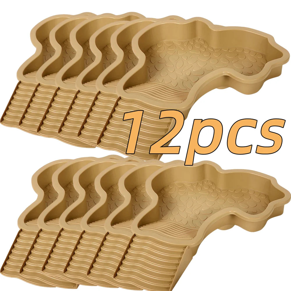Turtles Bathing Pool Water Bowl with Slip Proof 35x28.50cm Friendly Habitat with Steps for Reptiles Resting and Soaking