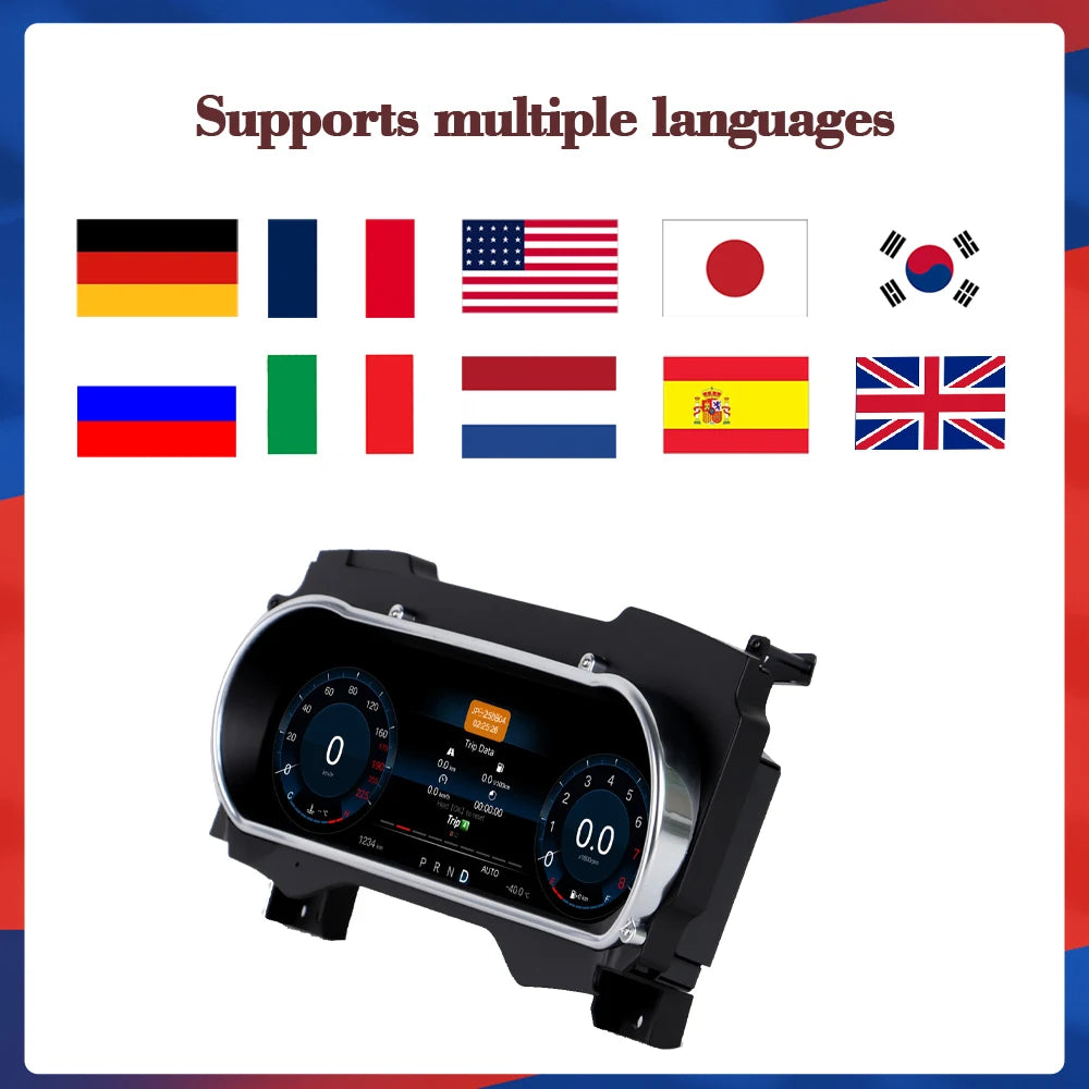 12.3''Digital instrument cluster  For Jeep Wrangler 2018-2023 Odometer, speedometer cluster，Virtual Cockpit