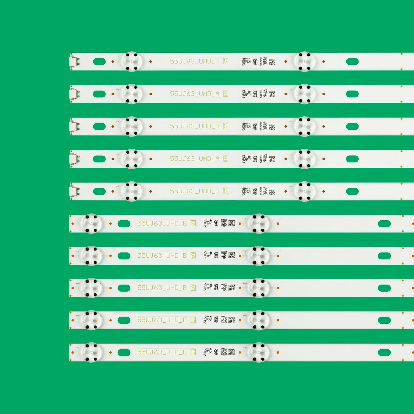 New 10Pcs/Set LED Backlight Strips For 55"TV 55UK6100 55UJ6307 55UJ630Y 55LJ5500 55UJ6560 55UJ6350 55UJ635 55UJ670V 55LJ6105W