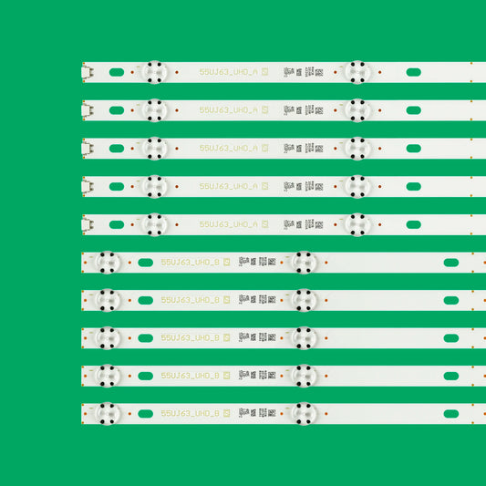 New 10Pcs/Set LED Backlight Strips For 55"TV 55UK6100 55UJ6307 55UJ630Y 55LJ5500 55UJ6560 55UJ6350 55UJ635 55UJ670V 55LJ6105W