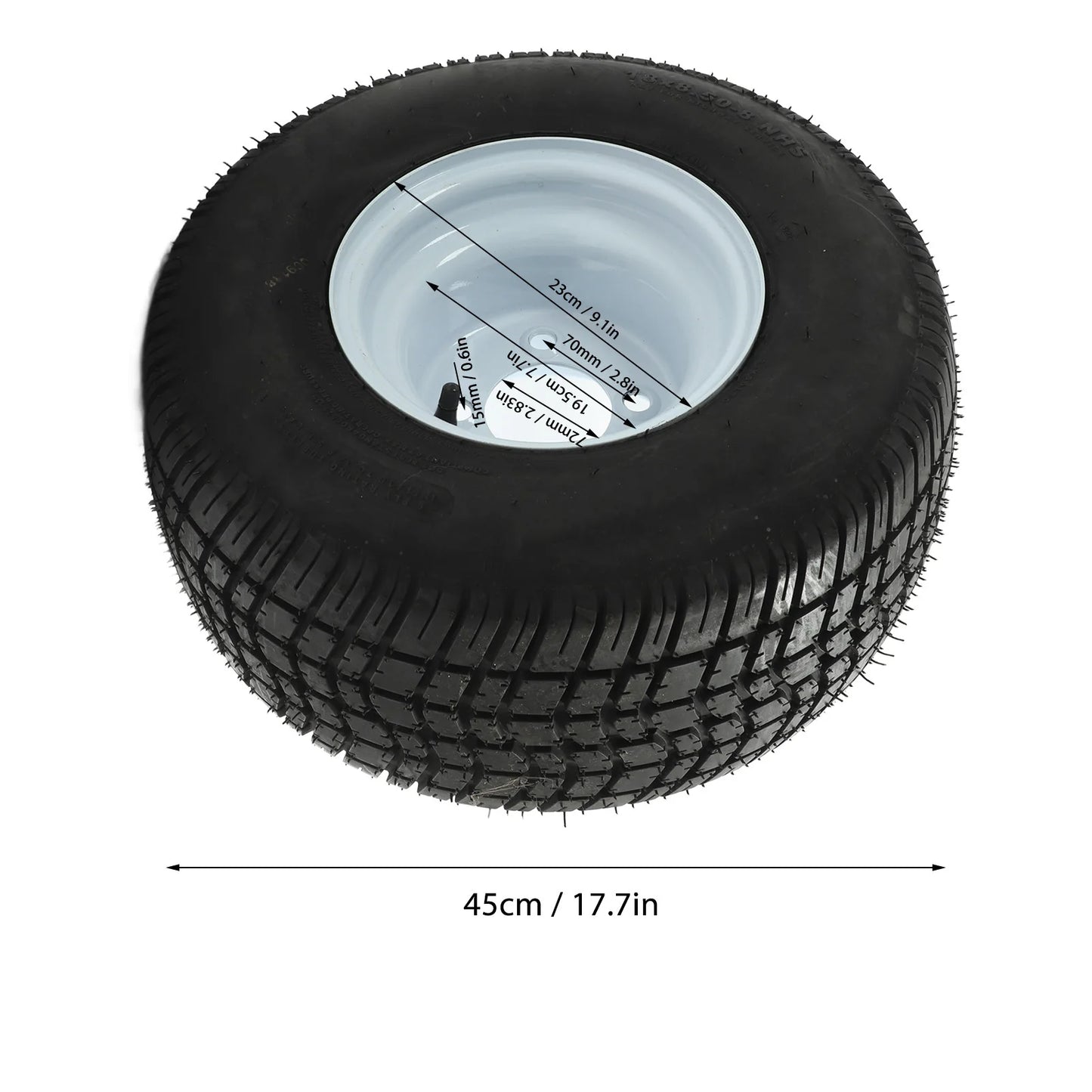 18x8.50‑8 Golf Cart Tires Rubber Better Handling Golf Cart Tire and Wheel Assembly Replacement for E‑Z‑GO Golf Carts