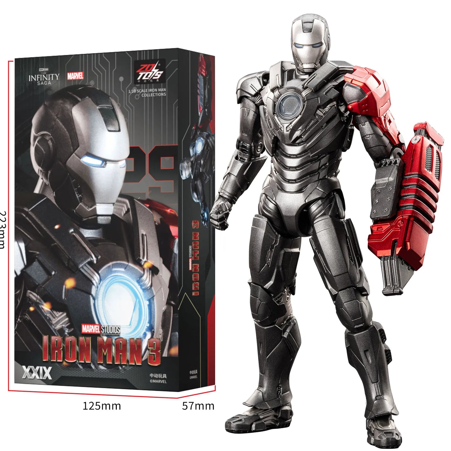 ZD Toys Iron Man Action Figure Joint Movable MK1 MK3 MK6 MK7 MK42 MK45 MK50 MK85 MK17 MK33 MK39 Adult Collection Figure Gift
