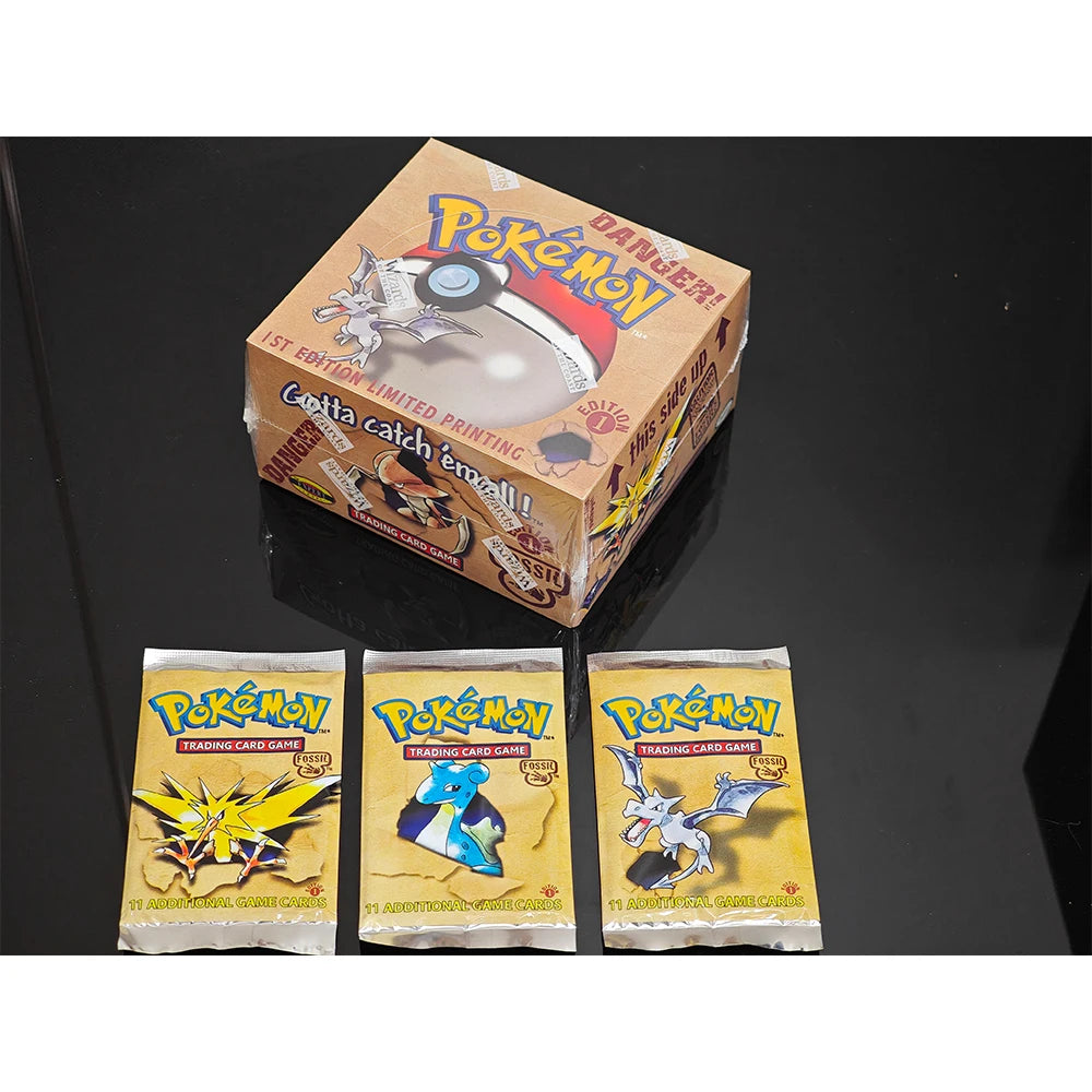Pokemon 36 Packs 1ST Edition Classic Base Jungle Rocket Fossil Set Proxy Pokémon Cards PKM Games Board Games Card Collection