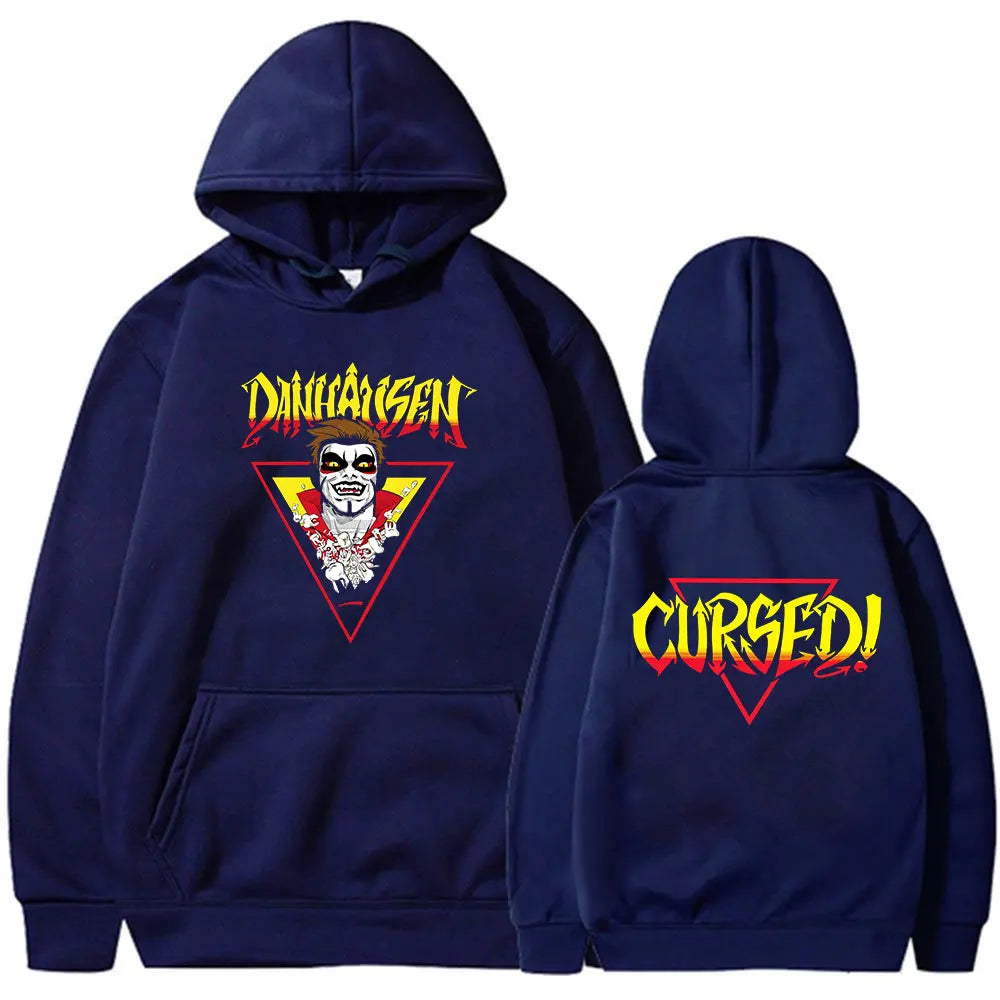 Danhausen Cursed Merch Hoodies Men's Women Clothing Fashion Hip Hop Hooded Sweatshirt Vintage Long Sleeves Pullovers Streetwear