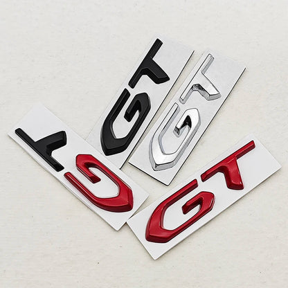 3D Metal Logo GT Badge Sticker Car Rear Trunk Emblem for 308 407 106 205 206 208 108 406 408 306 3008 4008 5008 Accessories
