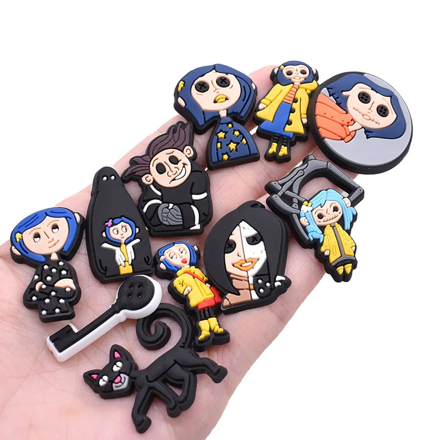 1-100pcs Halloween Ghost Mom PVC Shoes Charm Alligator Charm Accessories Fit Bracelet Wristband Kids Girl Boys love party gifts