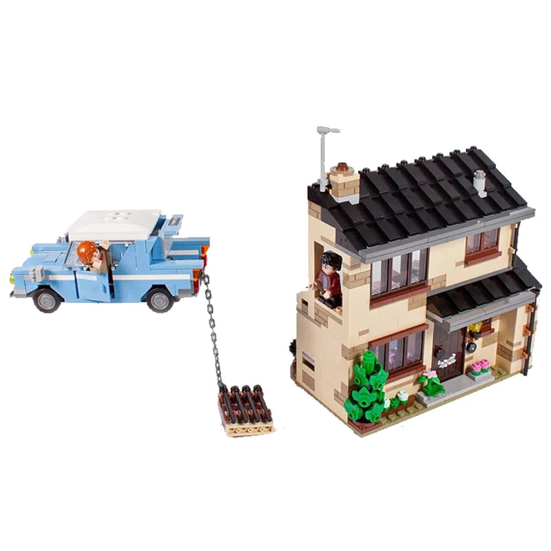 New Movie Series Street View 4 Privet Drive Building Blocks Magic Castle House Bricks Toys For Birthday Gift