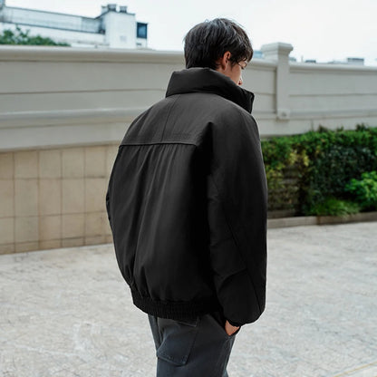 Semir Down Jacket Men Bomber Jacket Three-Resistant 2025 Winter New Warm Stand Collar Top Loose Raglan Sleeve Men's Clothing