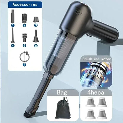Car Vacuum Cleaner 4 In1 Wireless Vacuum Cleaner Handheld Vacuum Pump For Car Cleaner Cordless Powerful Nail Pump Car Accessory