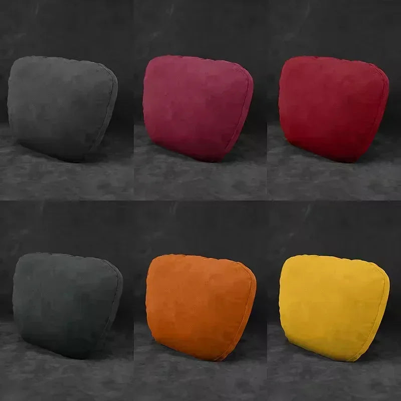 Italy Suede Car Neck Rest Pillow For Nissan Sentra Sylphy B17 B18 Seat Head Neck Support Cushion Auto Interior Accessories