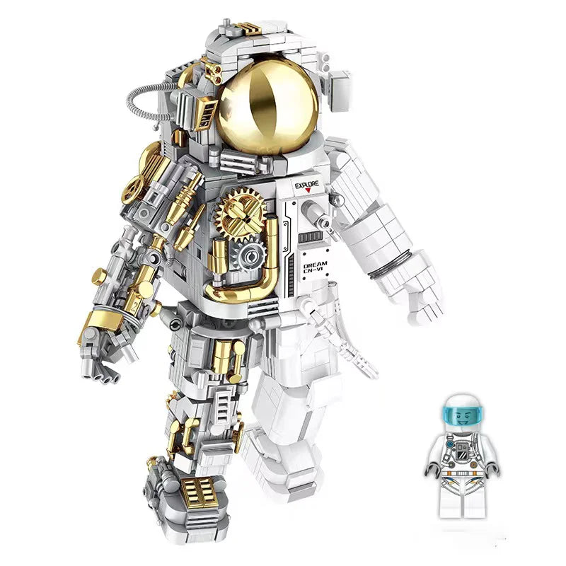 Space Warrior Astronaut Robot Luminous Building Block Set - DIY Exploration Toy for Boys And Children Birthday Gift