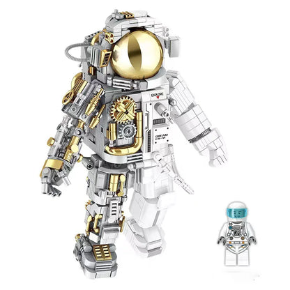 Space Warrior Astronaut Robot Luminous Building Block Set - DIY Exploration Toy for Boys And Children Birthday Gift