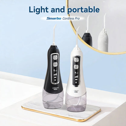 Waterpulse Oral Irrigator Dental Water Flosser Teeth Whitening Waterproof Portable Dental Water Jet Floss 320ML Teeth Cleaner