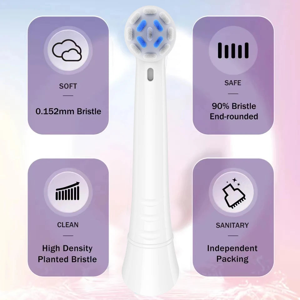 8pcs Replacement Toothbrush Heads Compatible with Oral-B iO Electric Toothbrush, for Oral B iO 10|6|7|9|8|5|4|3 Series Toothburh
