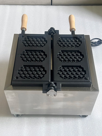 Commercial Honey Comb Waffle Stick Maker honeycomb Waffle Machine Bubble Egg Cake Oven Electric Waffle Making Machine Iron Baker