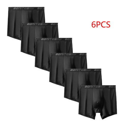 6pcs Men's panties Highly elastic Boxers man Underwear sexy Male underpants Brand Hot new Homme boxershorts Polyester Trunks Gif