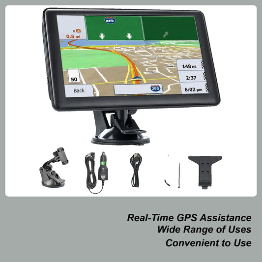 Car GPS Navigation System 7-Inch GPS Navigator Touchscreen Smart Maps Display Portable Device For Long Trip RV Trucks Women Men