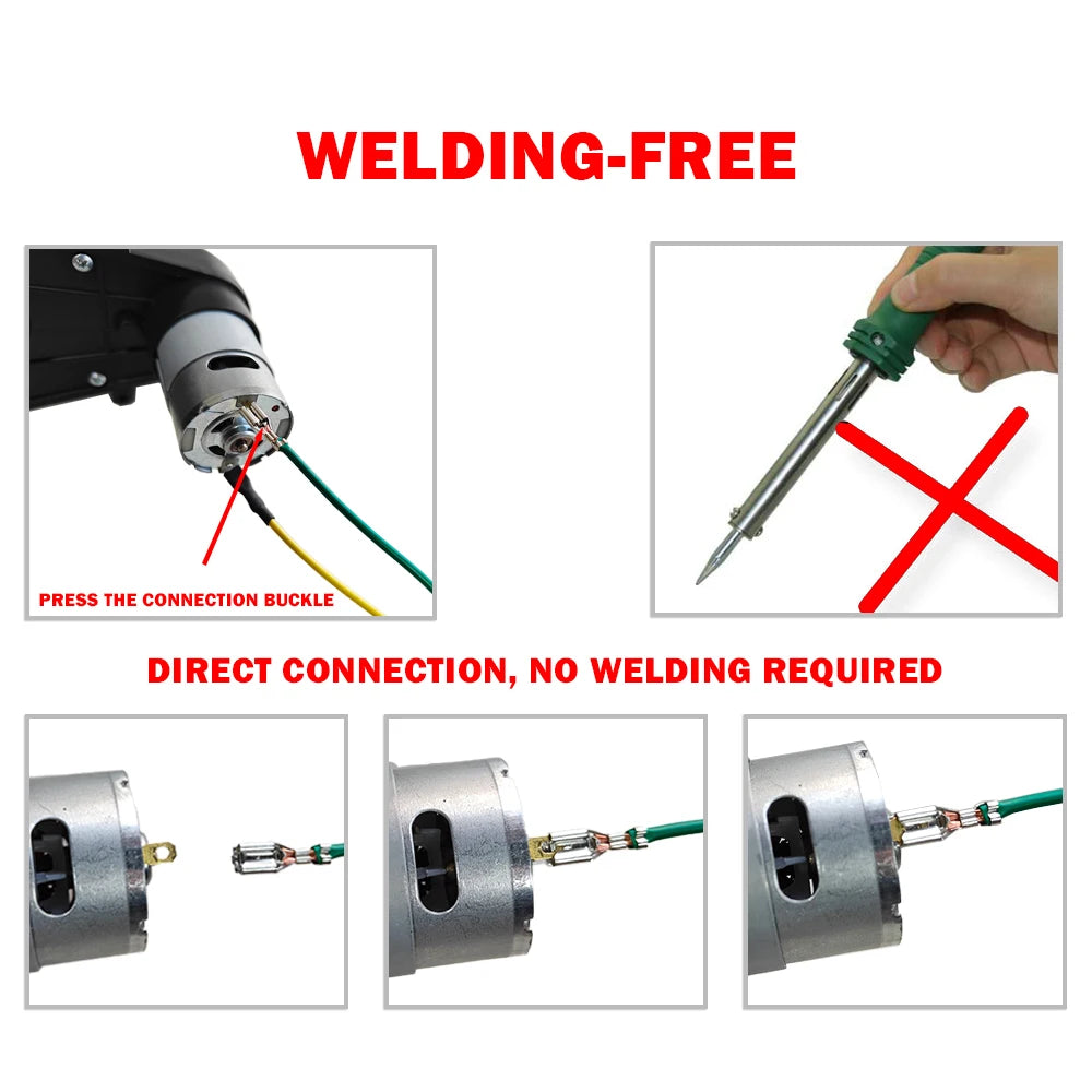 6V 12V 24V RS390 RS550 High Speed 2PCS Children Electric Ride on Car Vehicle Motor Gearbox Engine Reducer with Adapter Connector