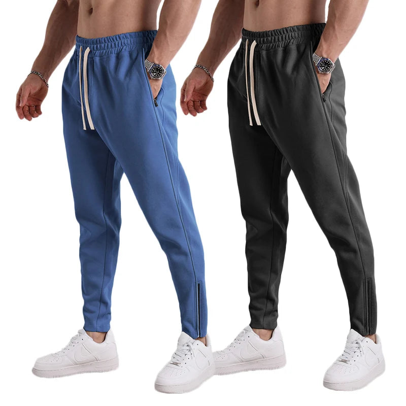 New Solid Color Sweatpants Casual Workout Pants Autumn 1/2Pcs Lightweight Cargo Trousers Outdoor Gym Fitness Drawstring Trousers