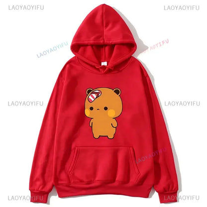Couple Hoodies Bubu Dudu hoodie Sweatshirt Cartoon Kawaii Print Pullover Harajuku Men Women Sudaderas warm fleece hooded