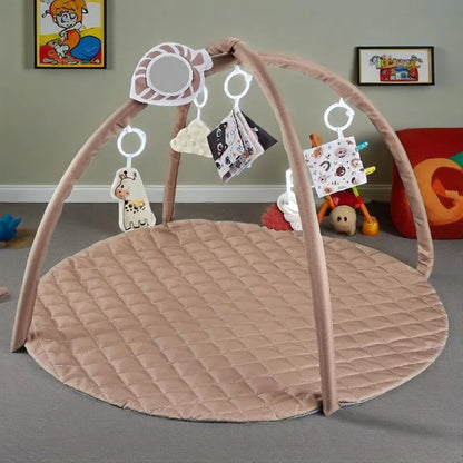 Baby Toys Crawling Play Mat with Cartoon Detachable Hangers Soft Thickened Floor Games Pad Baby Climb Training Toys Props