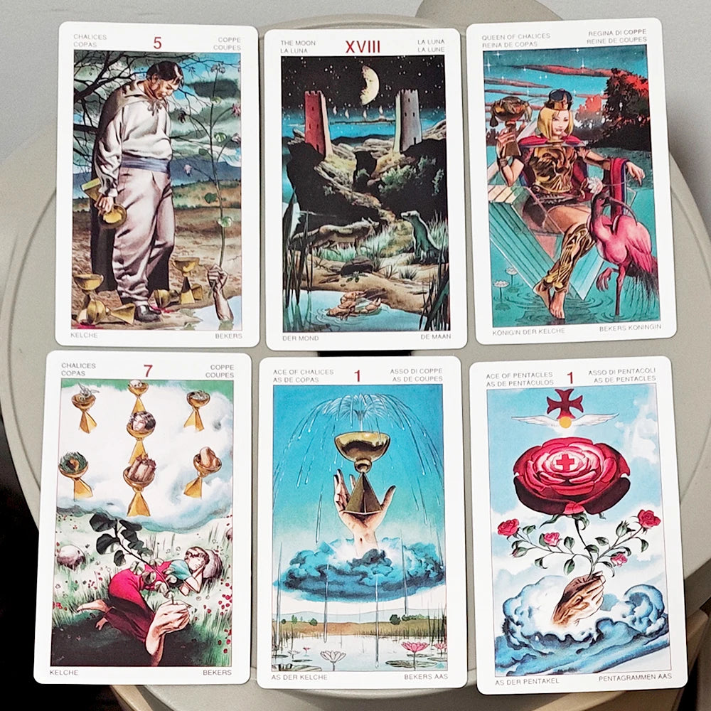 Initiatory Golden Dawn Tarot Deck 78 Cards Occult Esoteric Divination Game Set in Rigid Box Double-embossed Cardstock 12*7cm