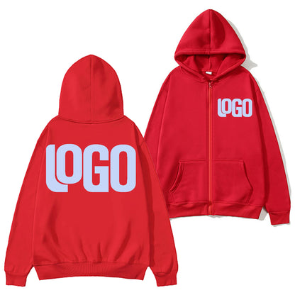 Zipper Hooded Cardigan Sweatshirt Jacket, New Fashion, Anytime, Anywhere Design Brand Logo/Custom Image Replication