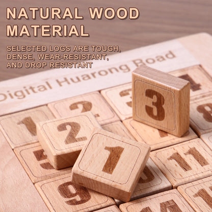 AIUAZA Wooden Number Sliding Puzzle，Brain Teasers Toy Tangram Slide Puzzle Game，Sequential Puzzles Board Game，Educational Toy